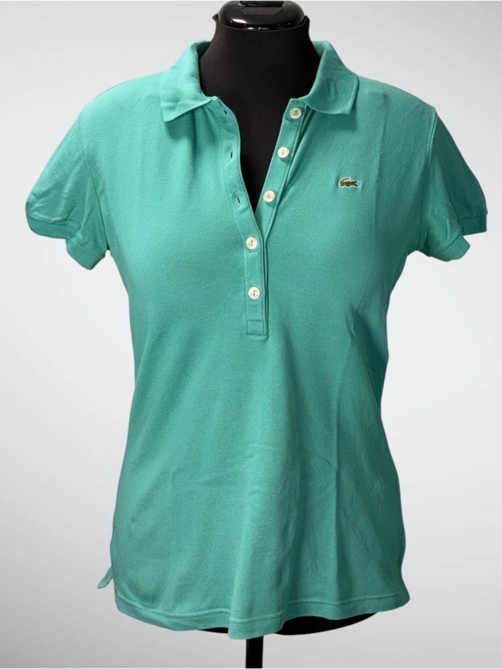 Women’s Aqua Lacoste Slim Fit Polo Size 42